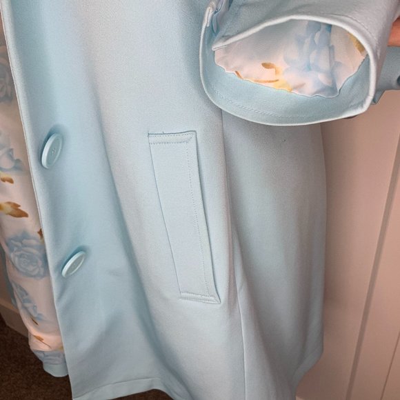 Ellabee Blue Spring Coat MED - Picture 5 of 11